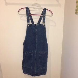 Topshop denim overalls dress